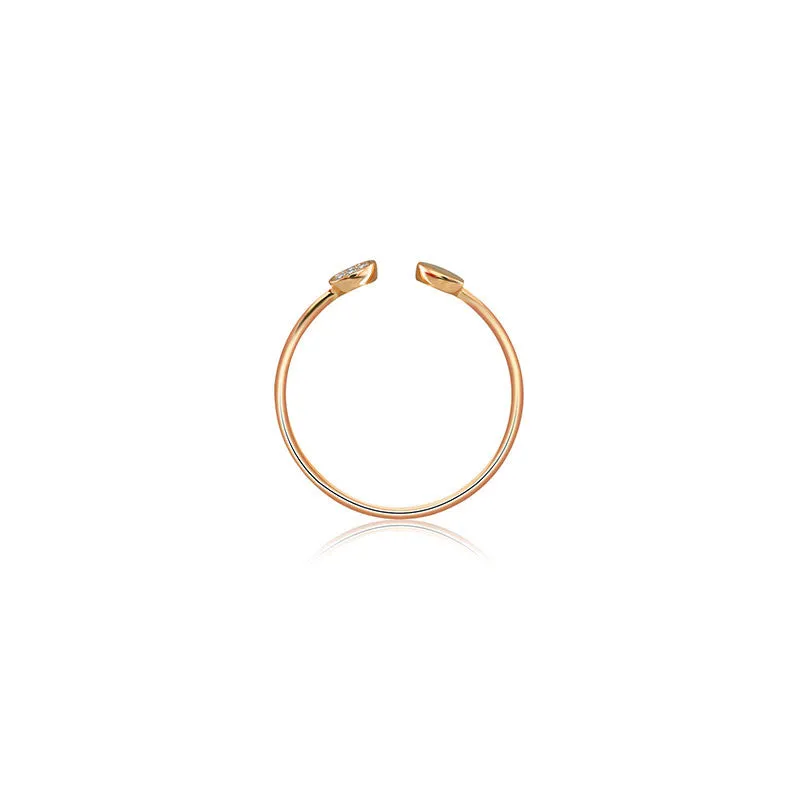 18k Gold Double Round Shape Diamond Ring