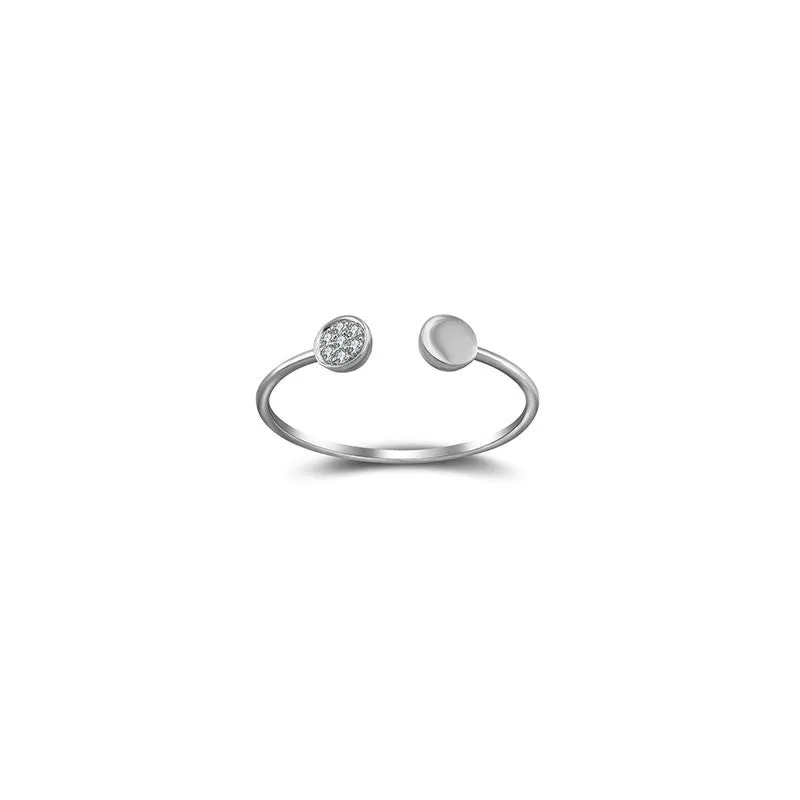 18k Gold Double Round Shape Diamond Ring