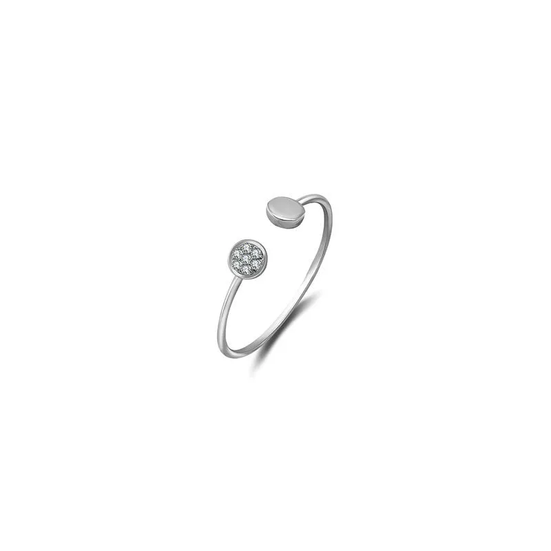 18k Gold Double Round Shape Diamond Ring