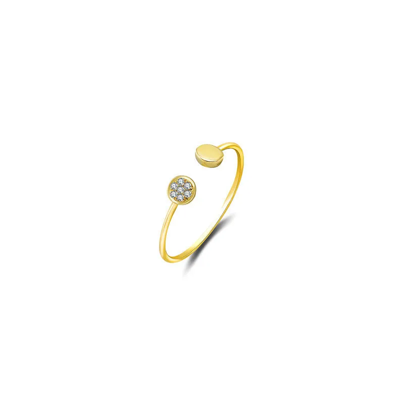 18k Gold Double Round Shape Diamond Ring