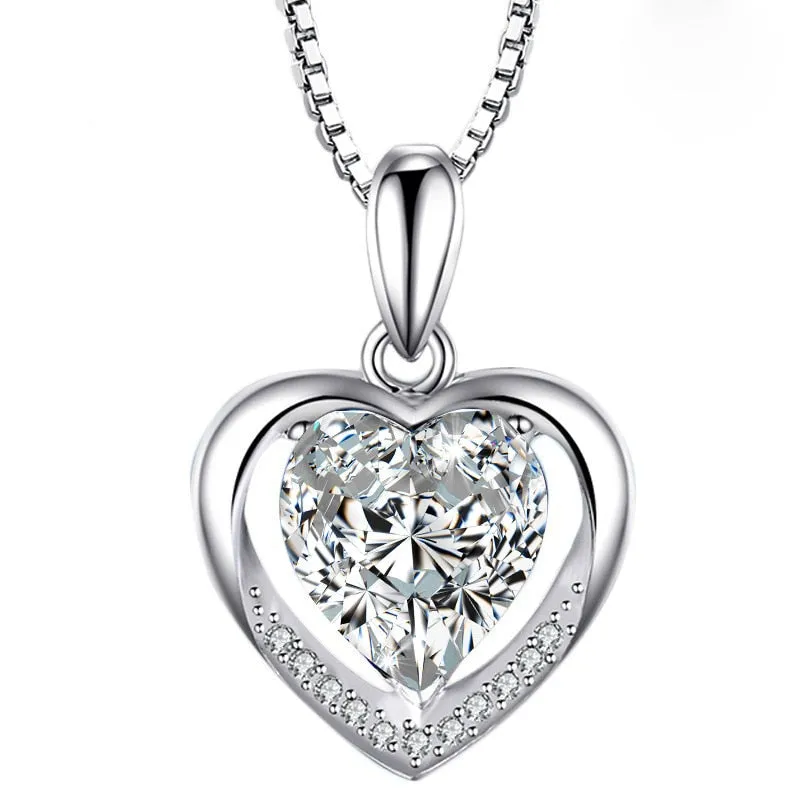 5 colors Heart shaped Gemstone Pendant