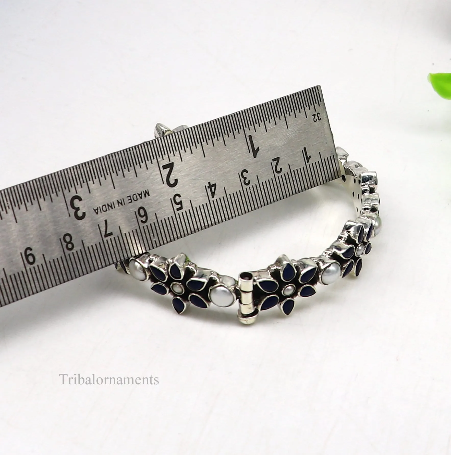 925 sterling silver customized design wedding anniversary gifting cut stone bangle bracelet gorgeous vintage tribal jewelry nba164