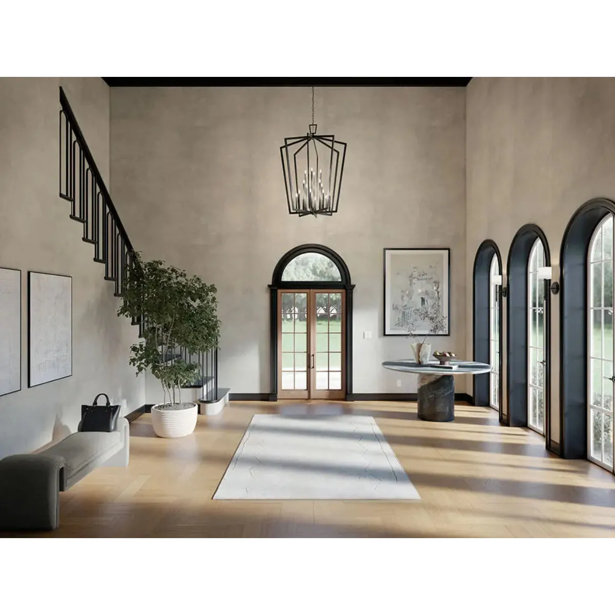 Abbotswell 37 in. 16 Lights Chandelier Black Finish