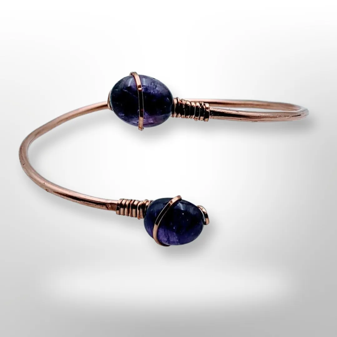 Amethyst, Copper Bracelet