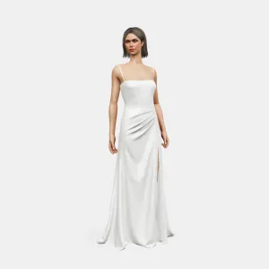 Bandeau and open back   draped