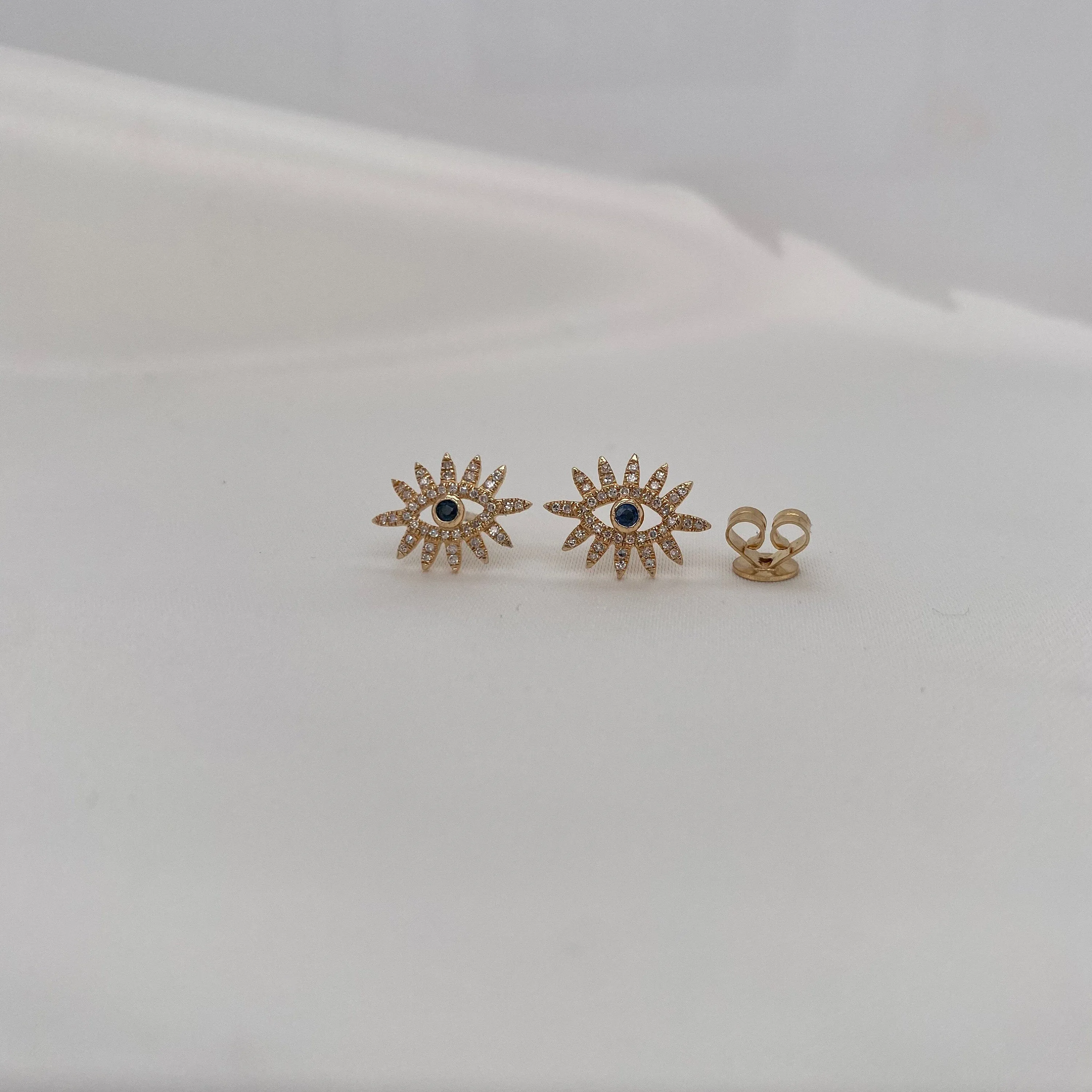 Blue Sapphire Eye Studs