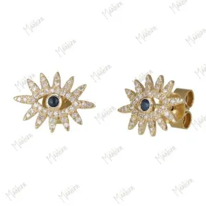 Blue Sapphire Eye Studs