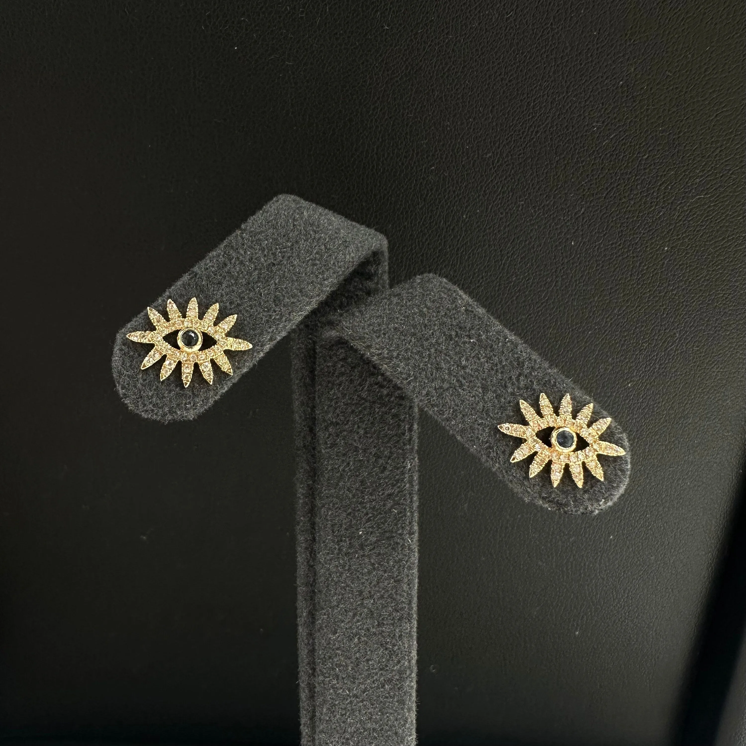 Blue Sapphire Eye Studs