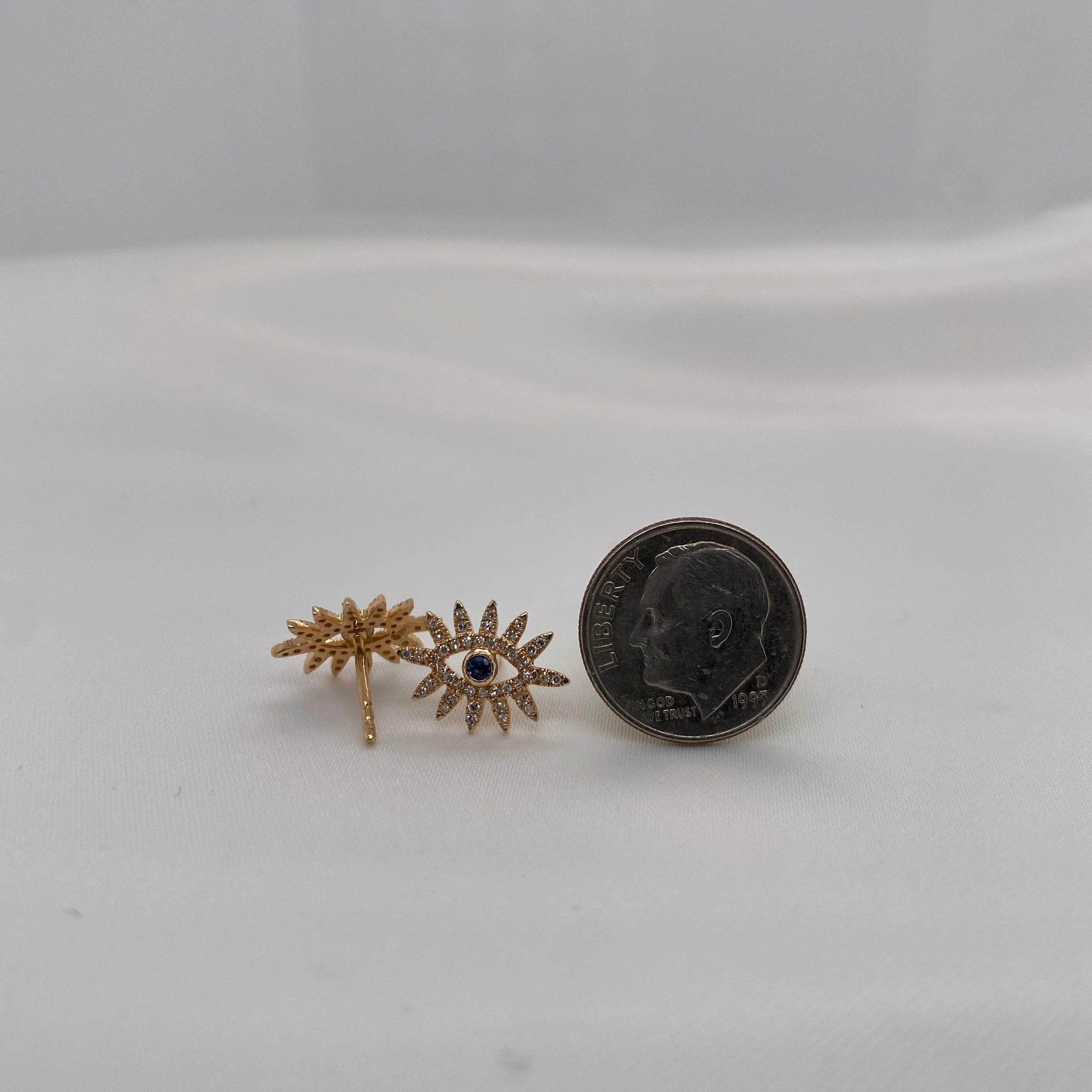 Blue Sapphire Eye Studs