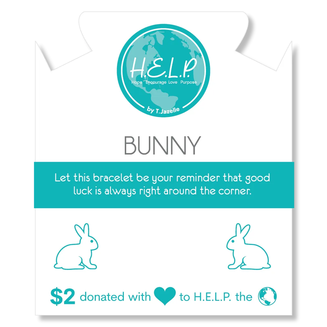 Bunny Charm with Lemonade Jade Charity Bracelet