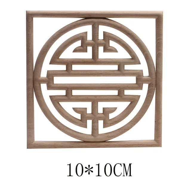 Carved Unpainted Ornamental Natural Wood Applique Wood Mouldings Onlay Wood Decal Long Rose Wooden Cabinet Furniture Corner NEW