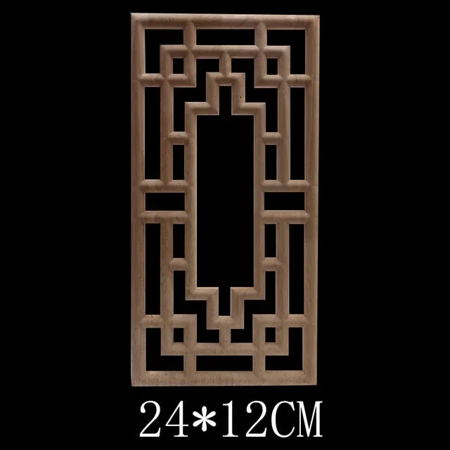 Carved Unpainted Ornamental Natural Wood Applique Wood Mouldings Onlay Wood Decal Long Rose Wooden Cabinet Furniture Corner NEW