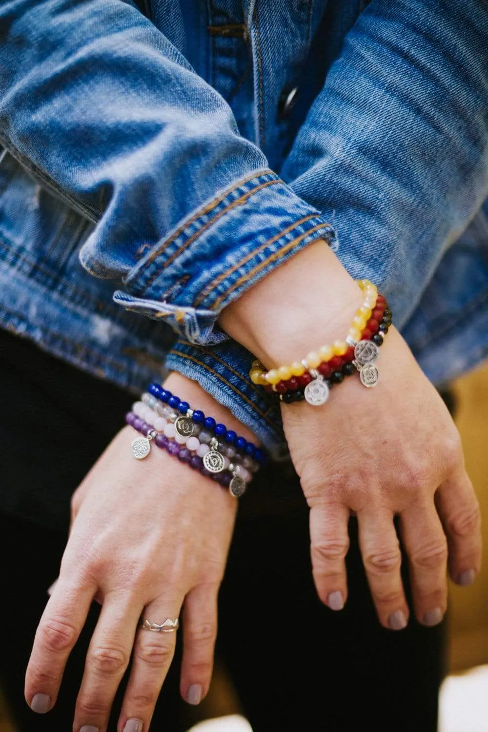 Crown Chakra Amethyst Bracelet