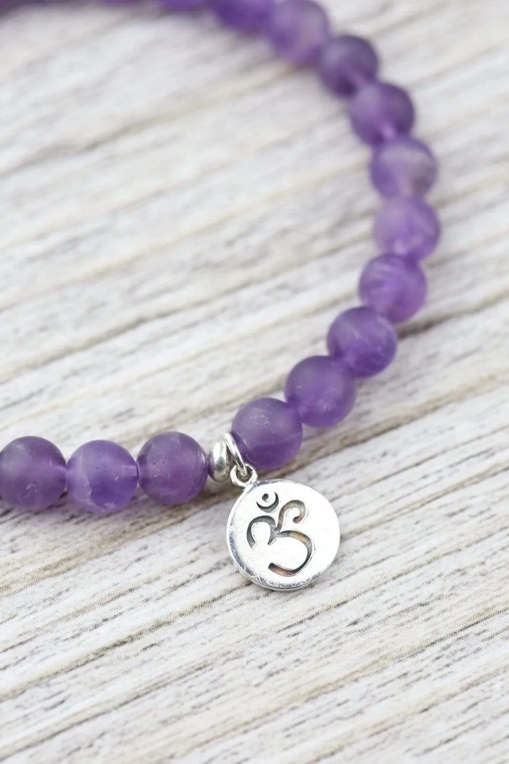 Crown Chakra Amethyst Bracelet
