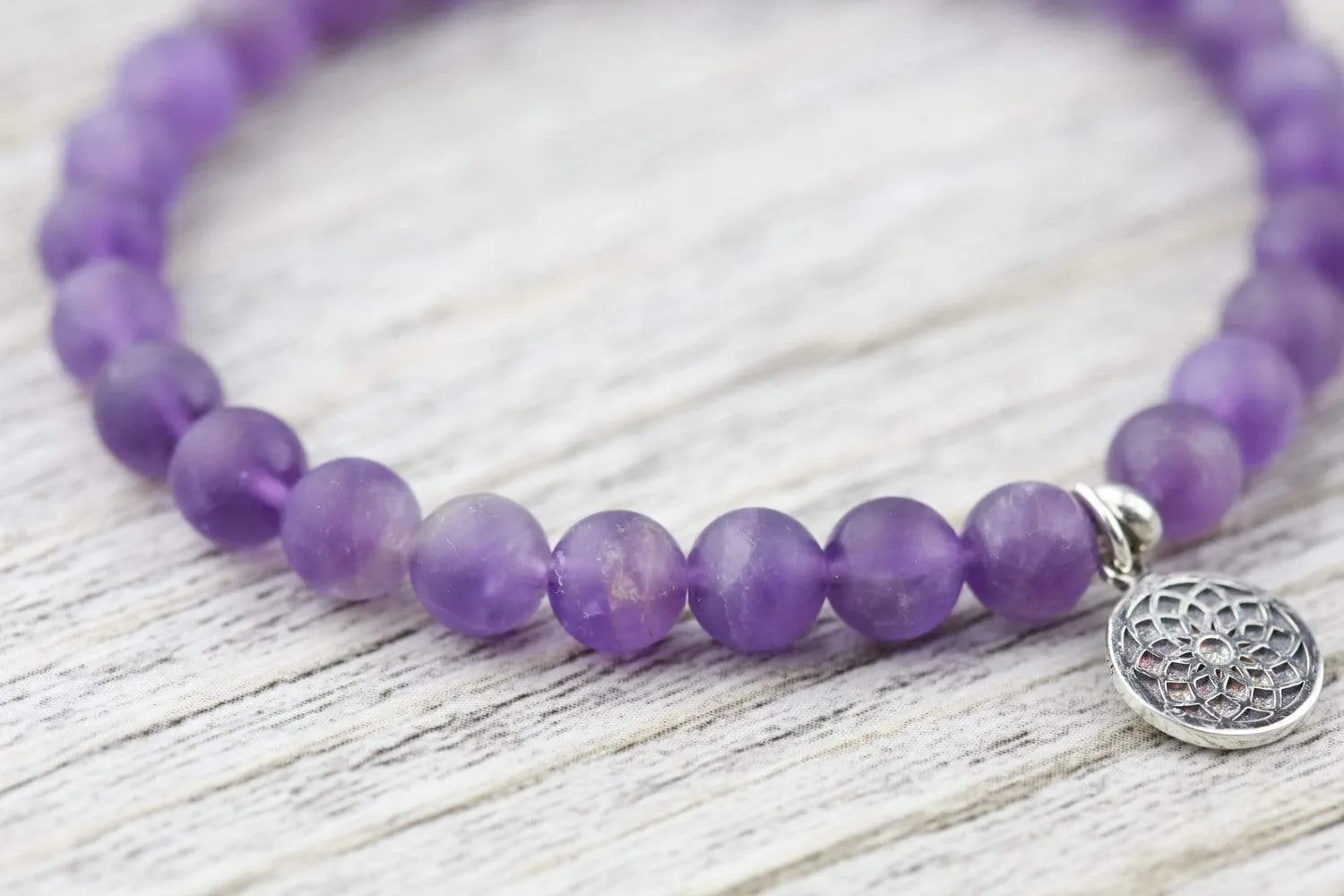 Crown Chakra Amethyst Bracelet