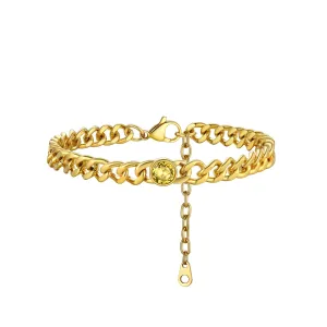 Cuban Anklet - Topaz