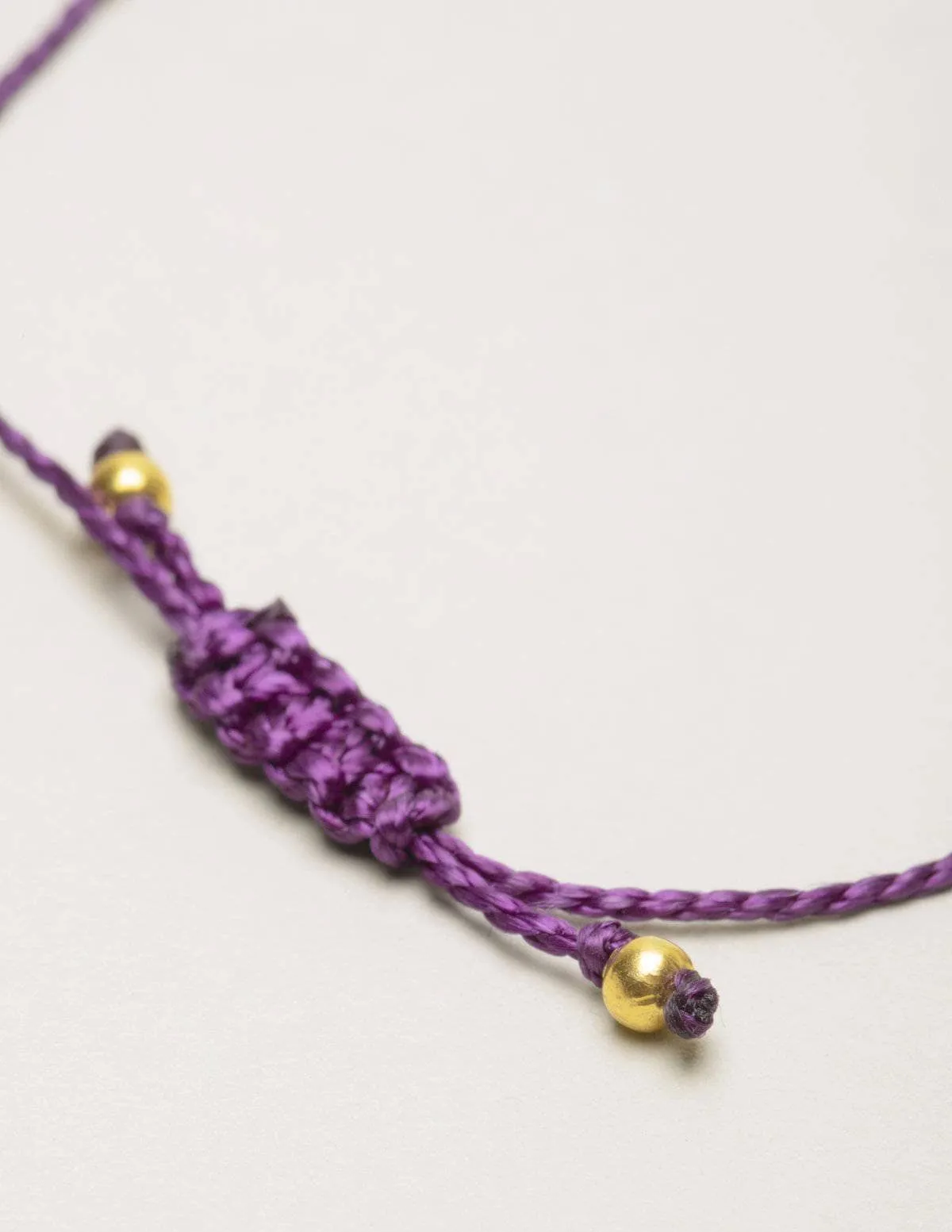Fair Trade Amethyst String Bracelet