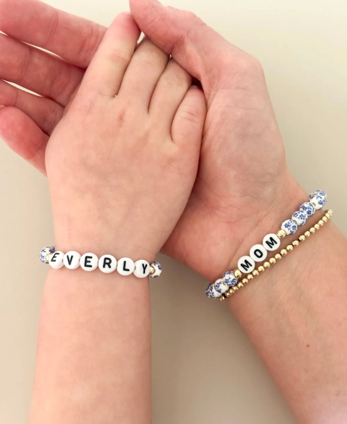 Floral name bracelet