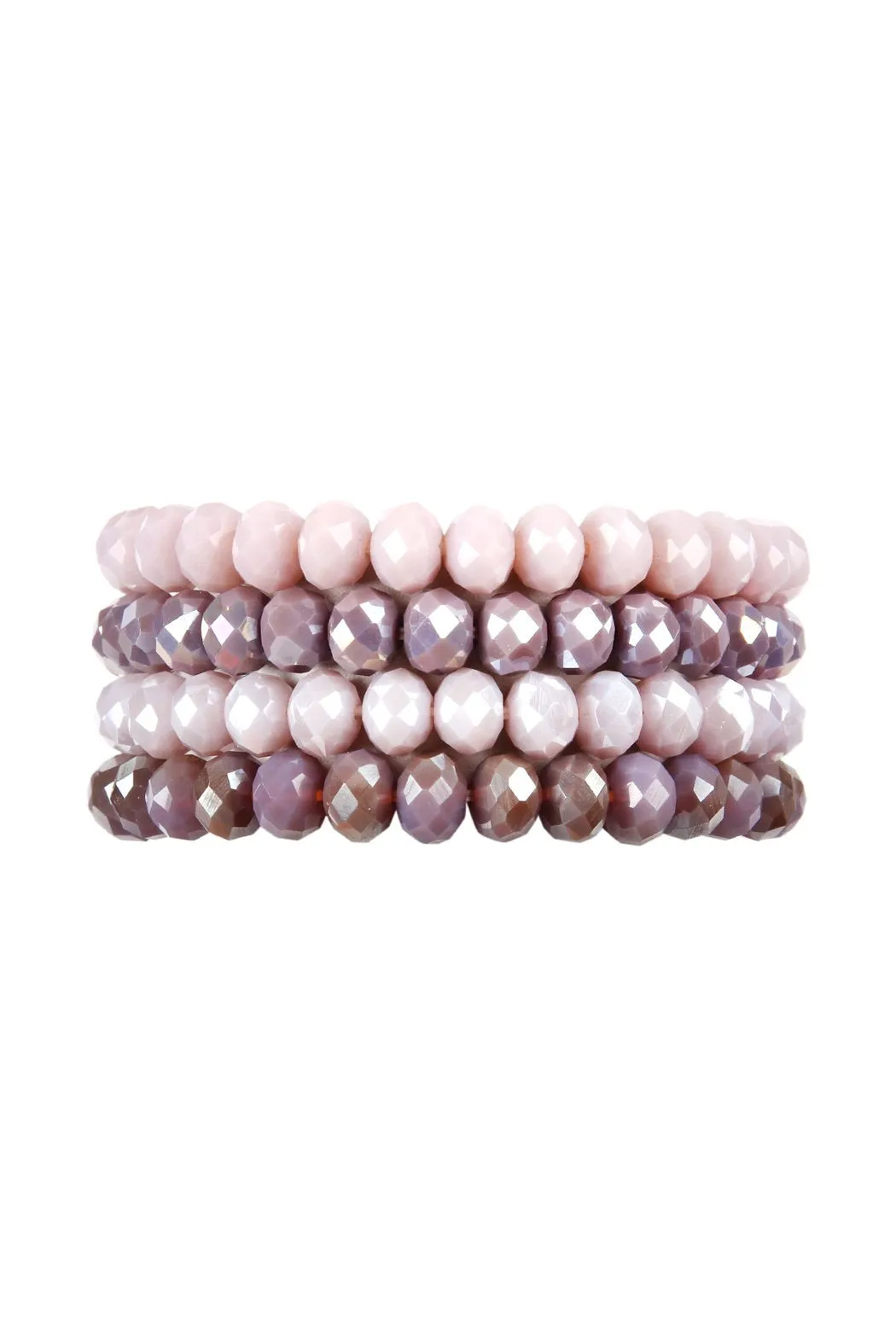 Four Line Crystal Beads Stretch Bracelet