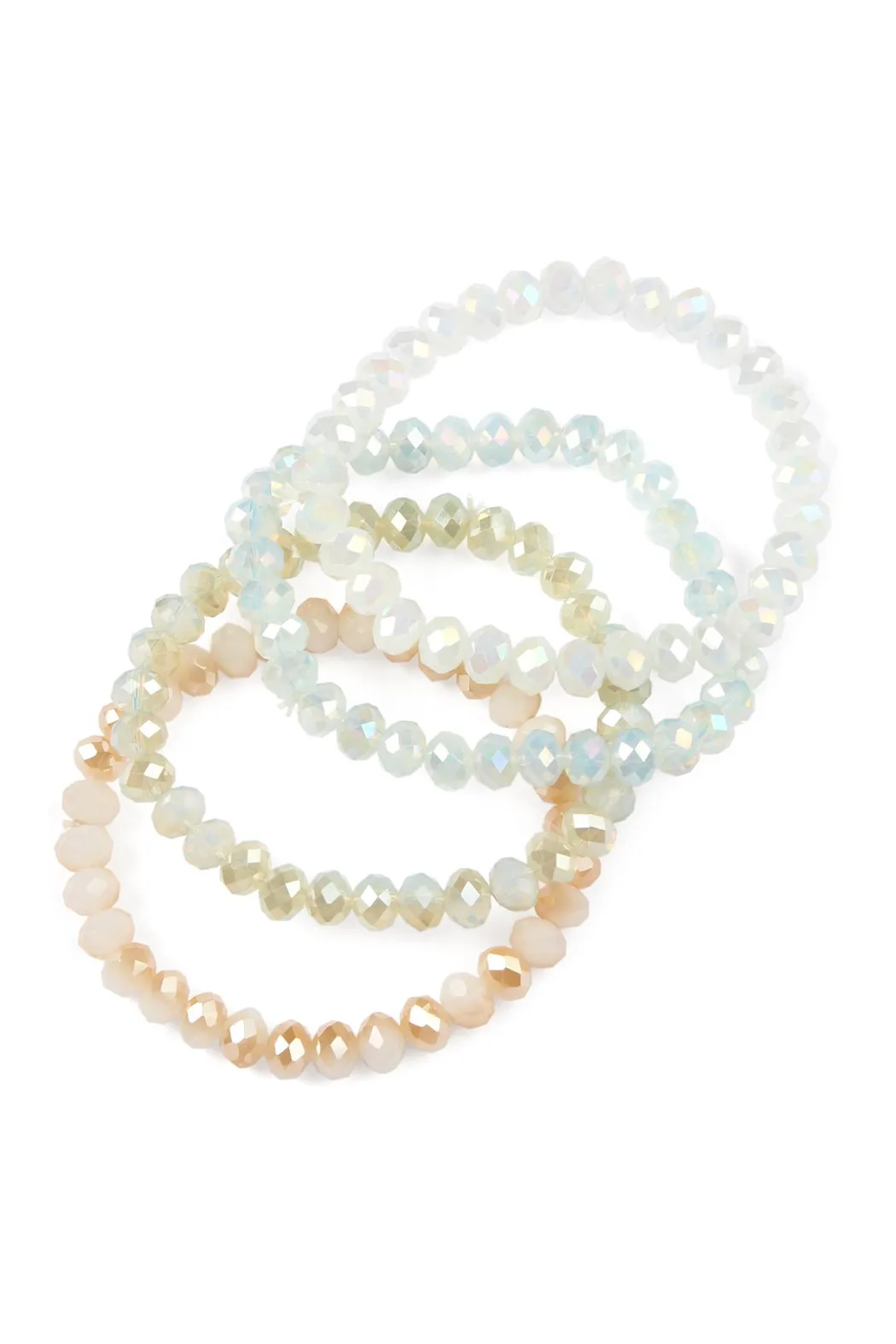 Four Line Crystal Beads Stretch Bracelet