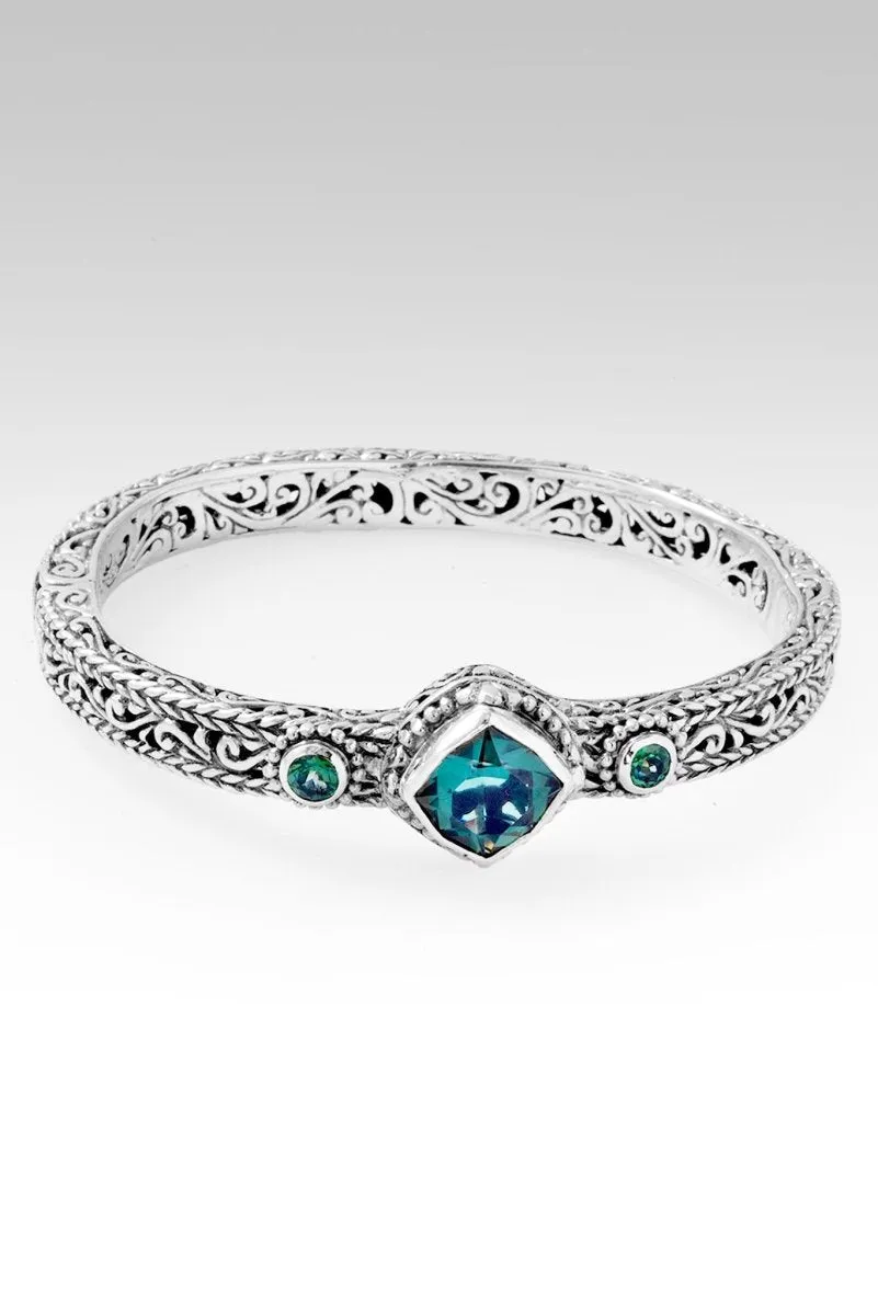 Graceful Presence Bangle™ in Green Lab Created Quartz
