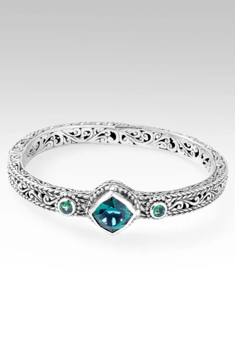 Graceful Presence Bangle™ in Green Lab Created Quartz