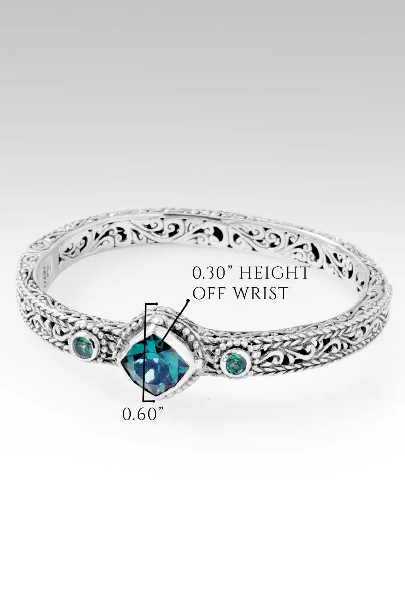 Graceful Presence Bangle™ in Green Lab Created Quartz