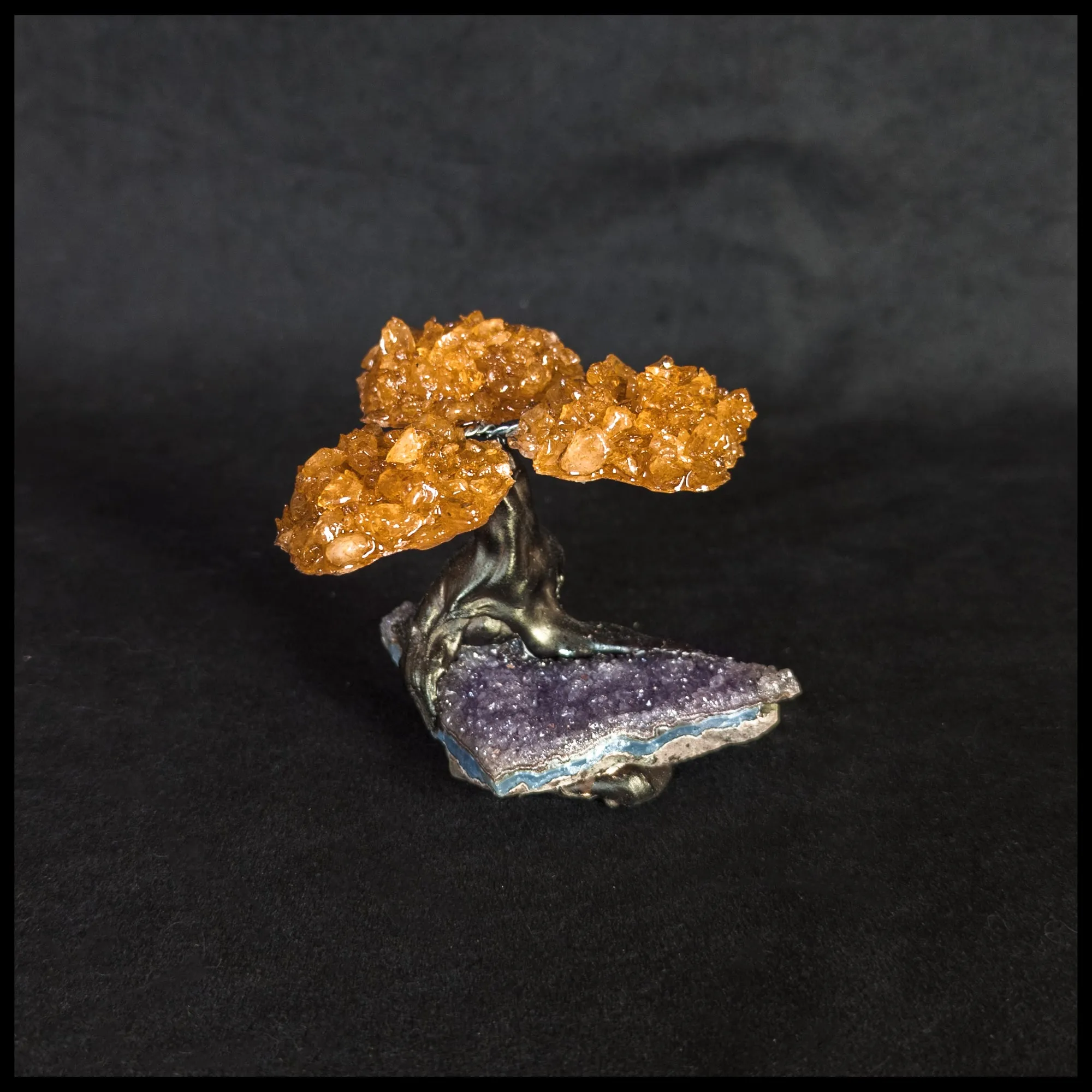 GSTsz1 Gemstone Tree - Citrine and Amethyst