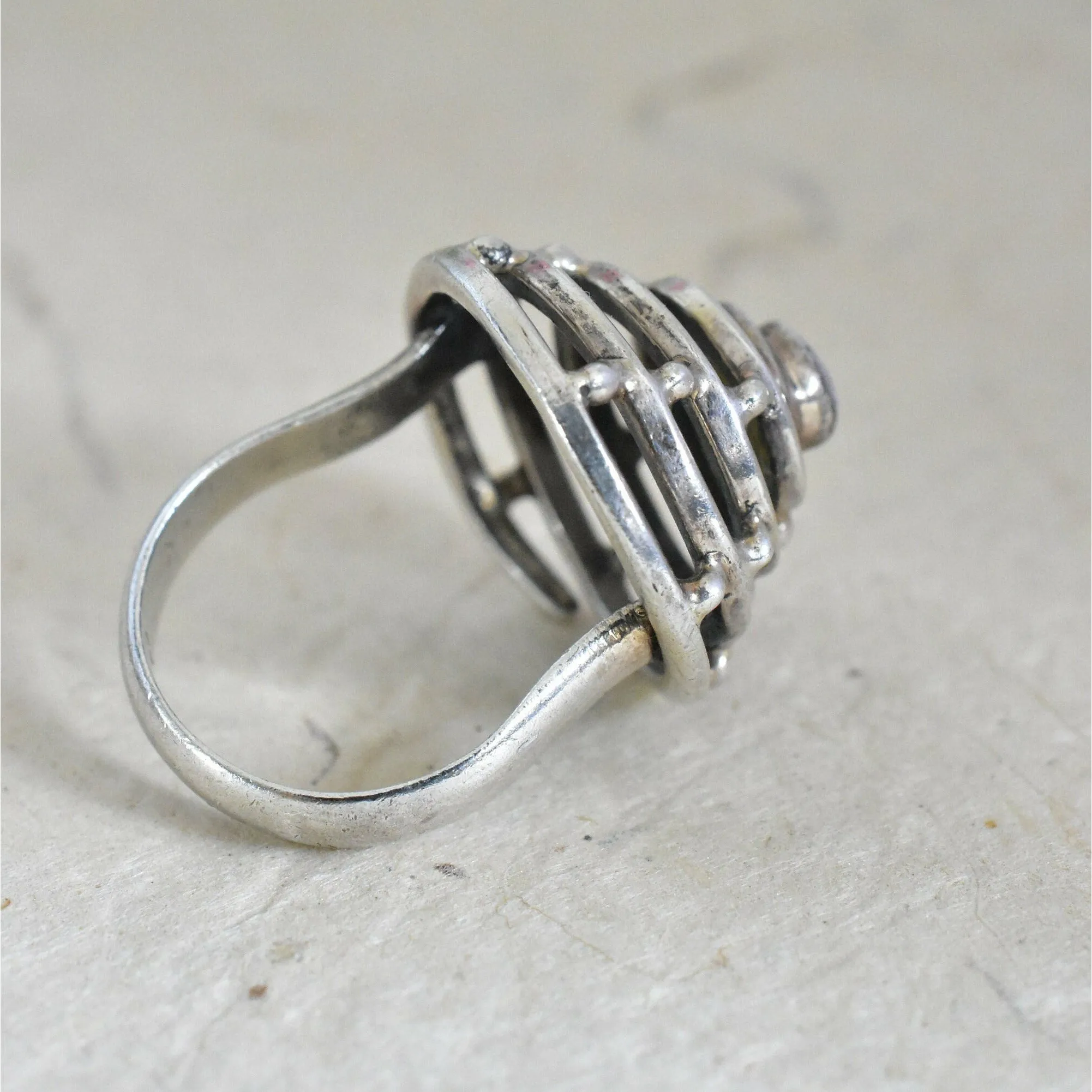 Handmade Amethyst Spiral Silver 925 Ring