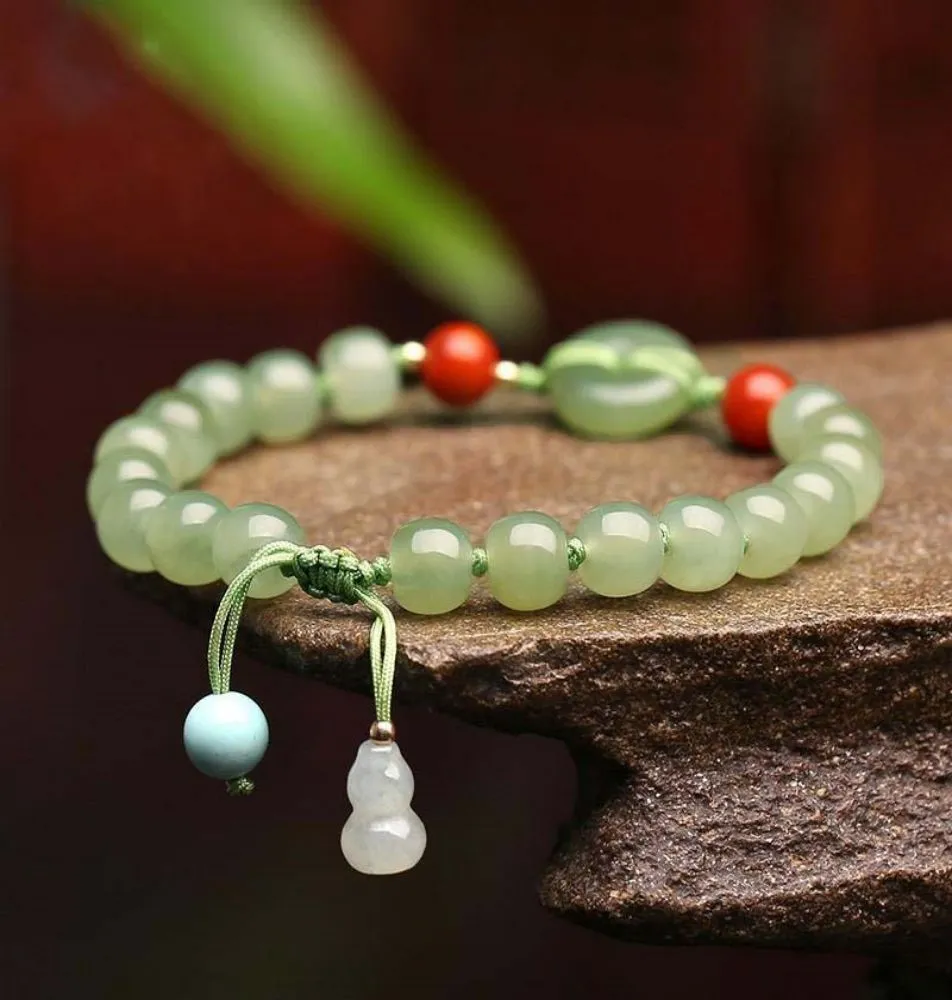 Hetian Jade Bracelet Female DIY Jade Bead-Tajade