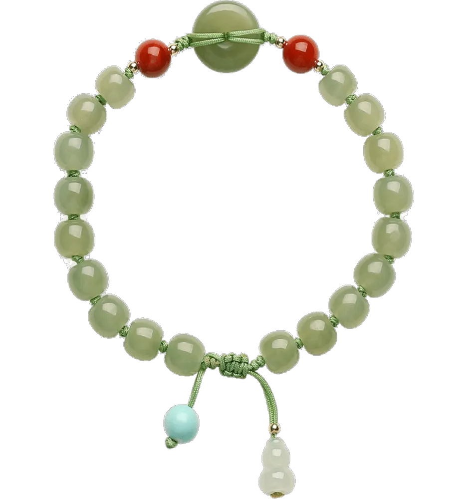 Hetian Jade Bracelet Female DIY Jade Bead-Tajade