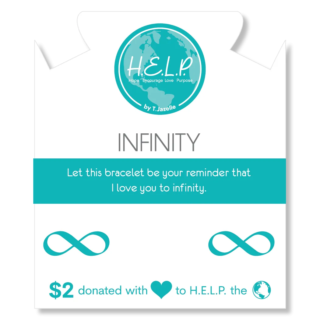 Infinity Charm with Lemonade Jade Charity Bracelet