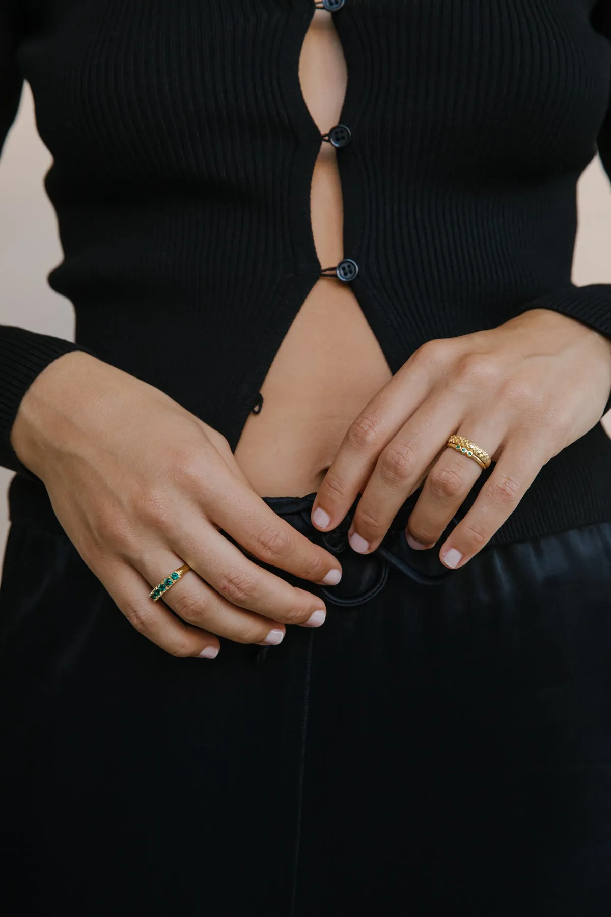 Jungle ring 14k solid gold