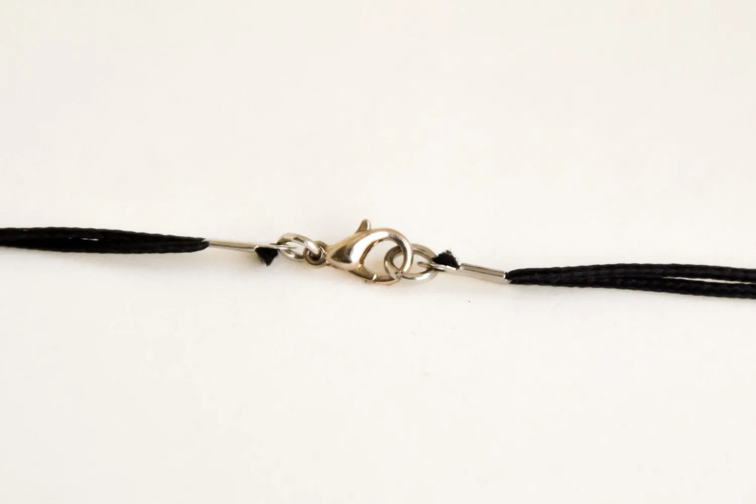 Karma necklace for men, black cord, silver bead pendant, gift for him