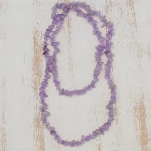 Lilac and Lavender Multi-Gem Amethyst Necklace