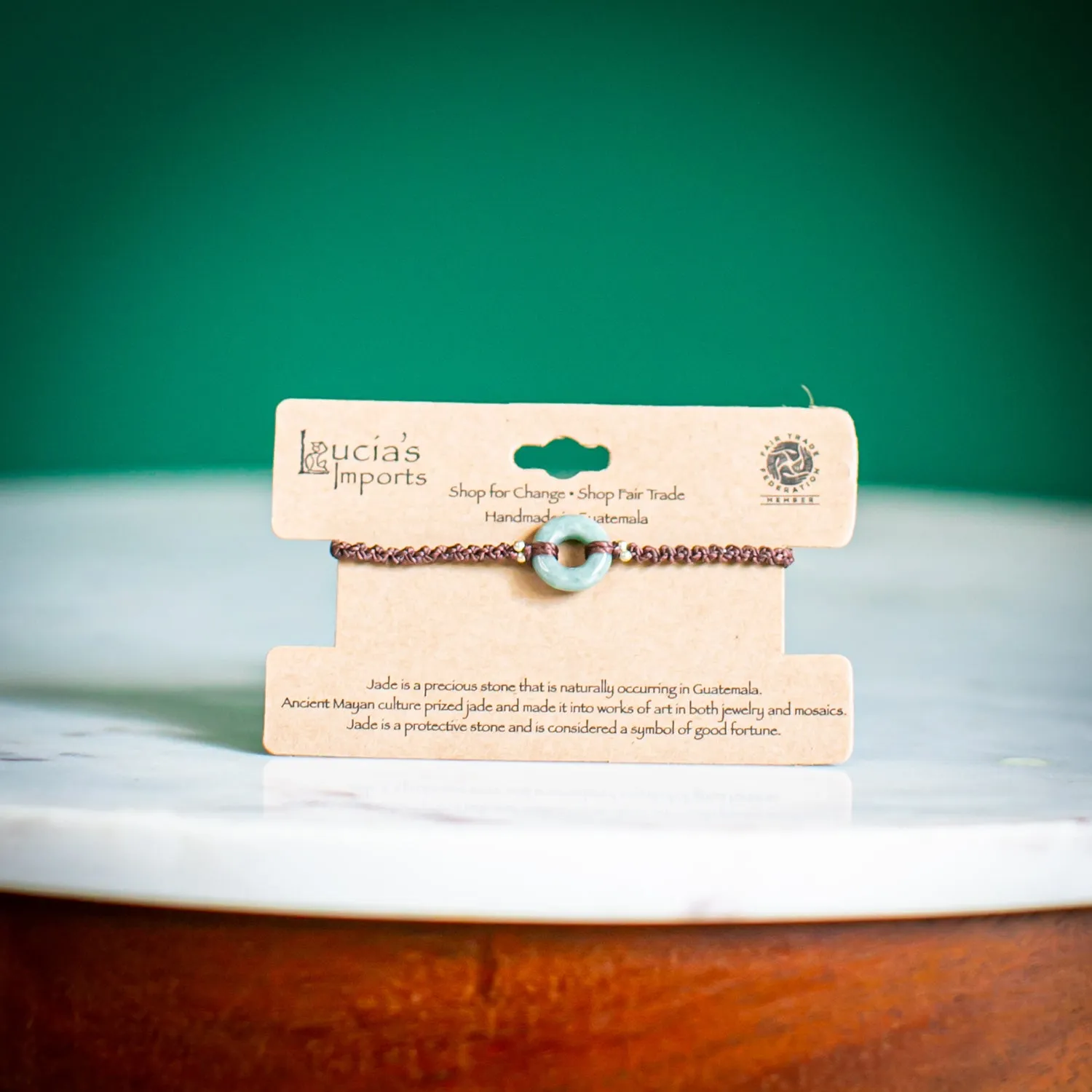 Macrame Jade Karma Bracelet