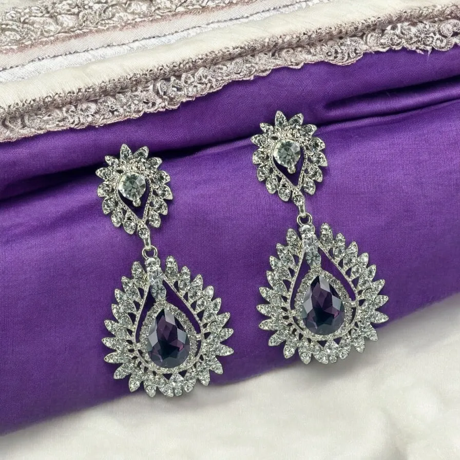 Maisie Earrings - Amethyst