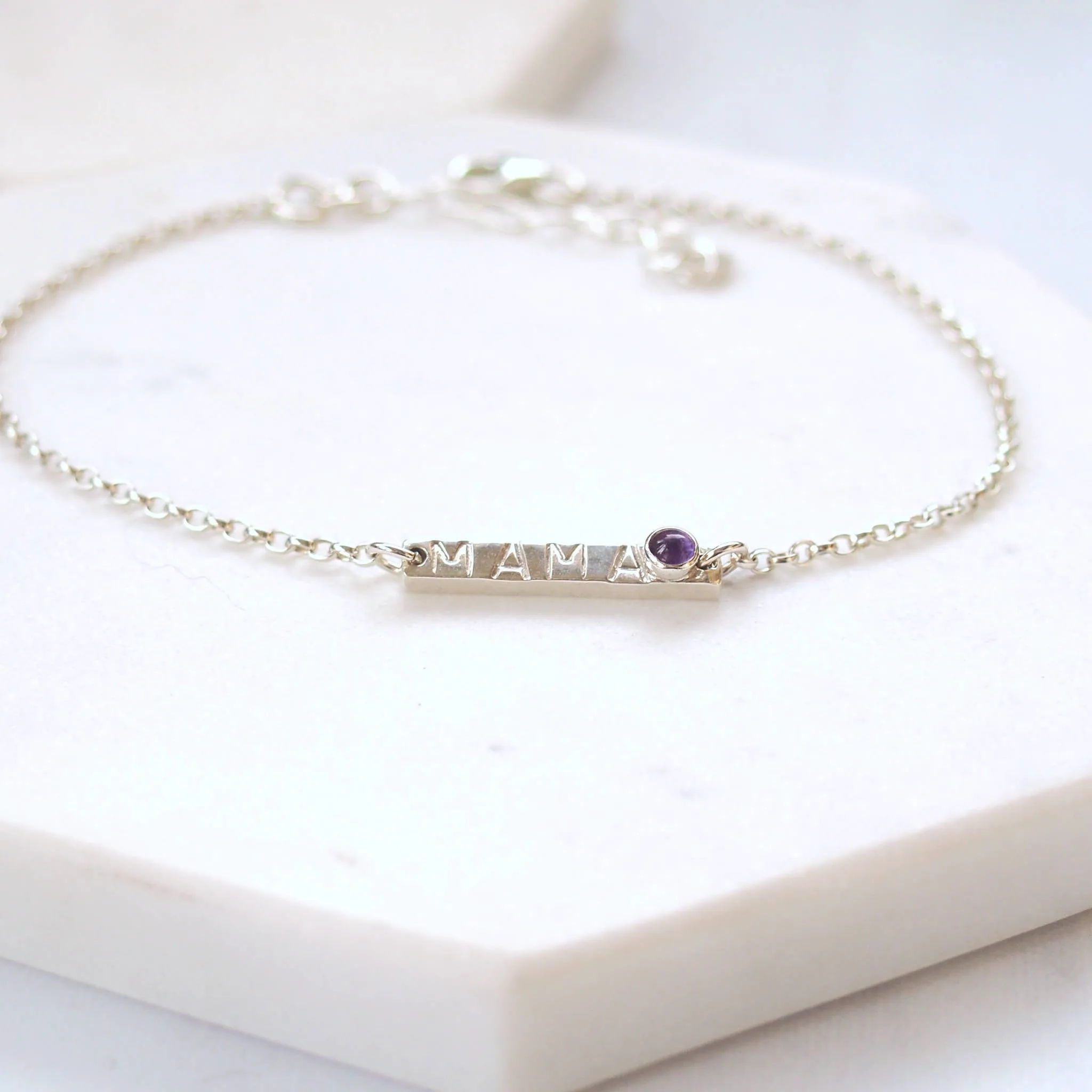 Mama Birthstone Bracelet - February