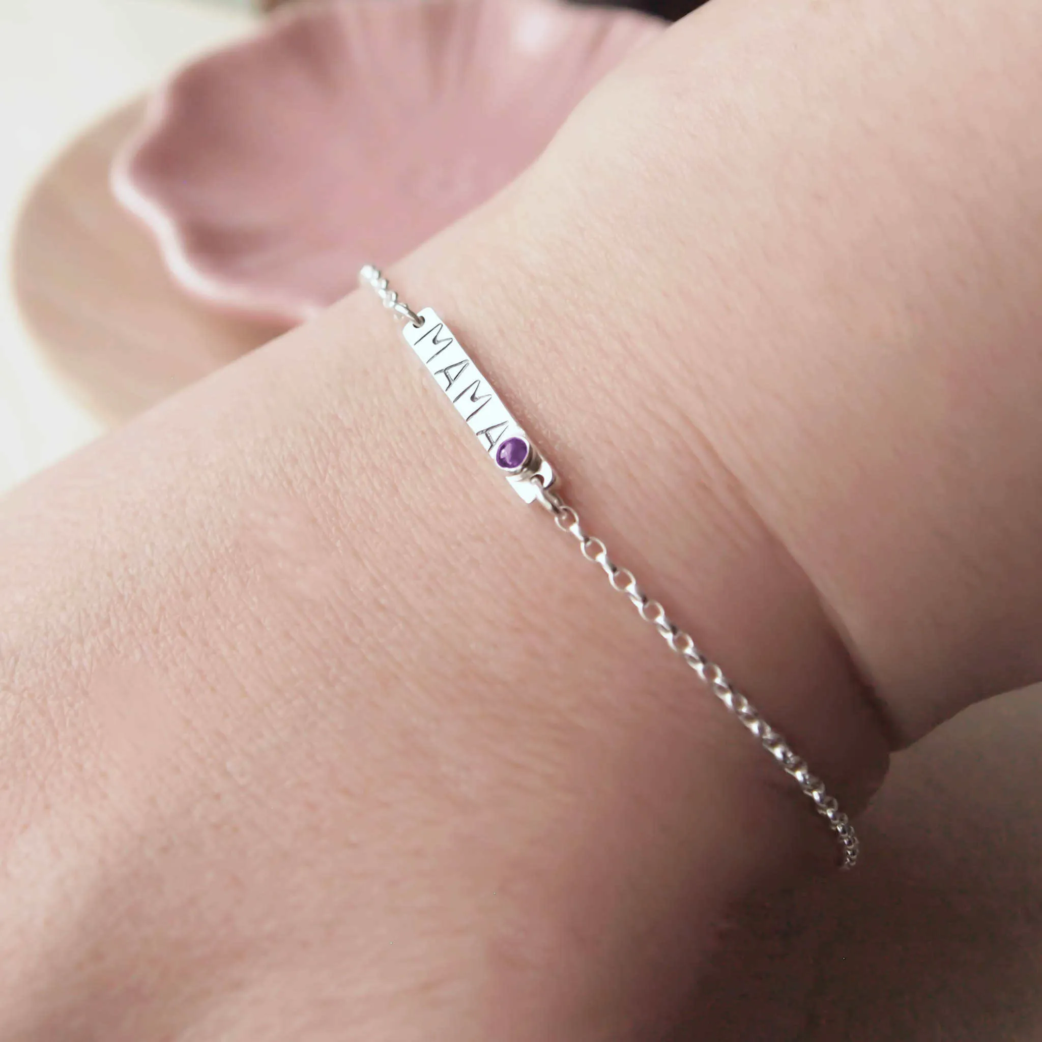 Mama Birthstone Bracelet - February