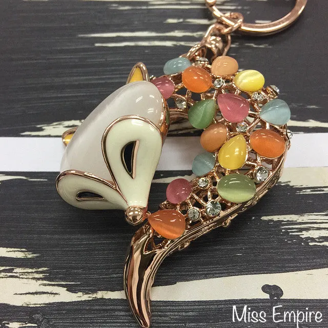 Moonstone Elder Fox Bag Charm