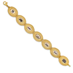 Nantucket Basket Scrimshaw Link Bracelet