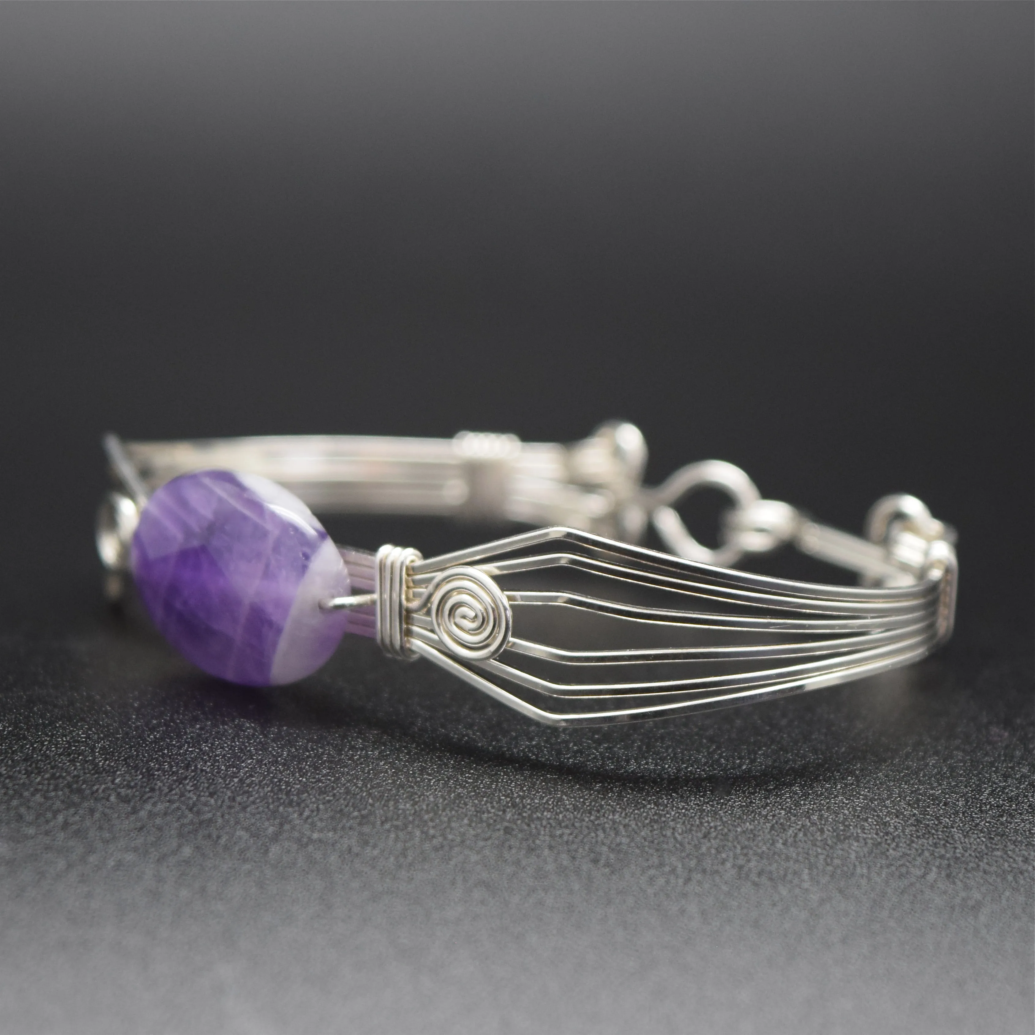 Nazca Chevron Amethyst Bracelet