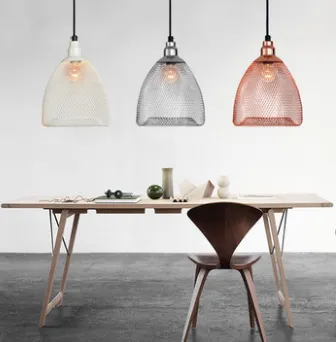 Nunzia Glossy Design Caged Mesh Pendant Light