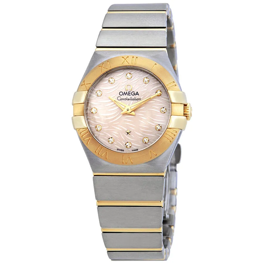 Omega Constellation Coral Dial Ladies Watch 123.20.27.60.57.005