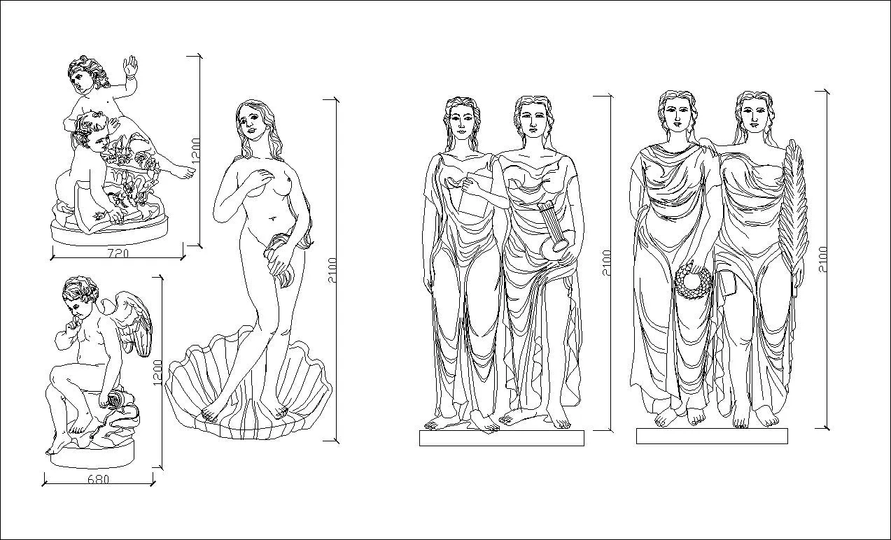 Ornamental Parts of Architecture -☆Architectural Decorative CAD Blocks☆ V.1