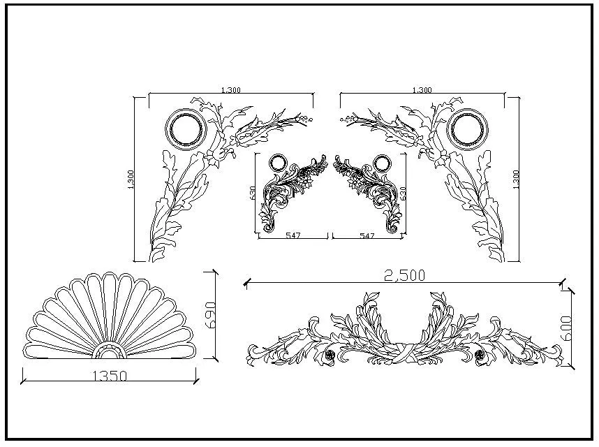 Ornamental Parts of Architecture -☆Architectural Decorative CAD Blocks☆ V.4
