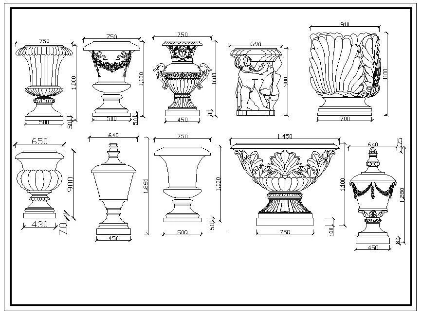 Ornamental Parts of Architecture -☆Architectural Decorative CAD Blocks☆ V.5