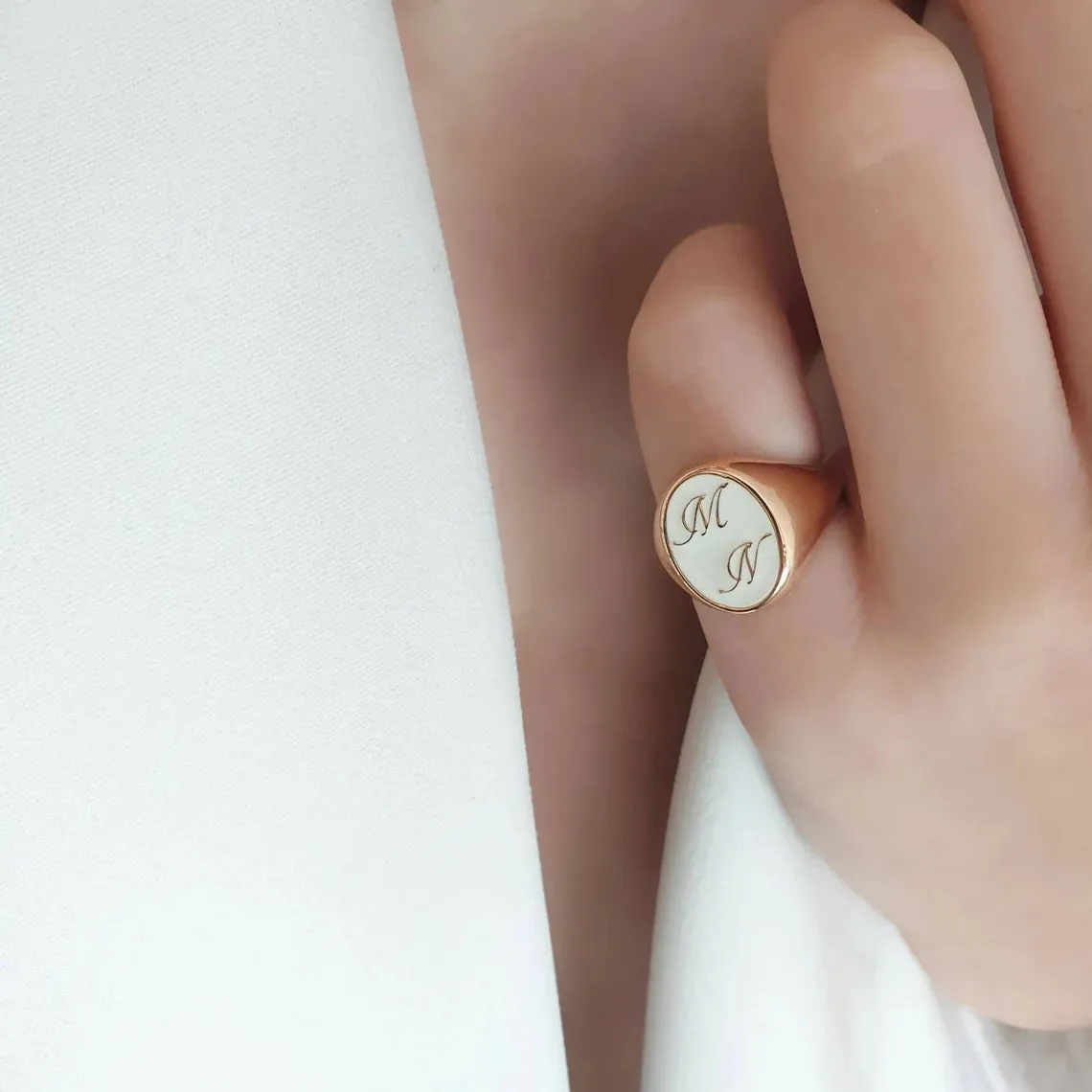 Oval Engraved Signet Ring