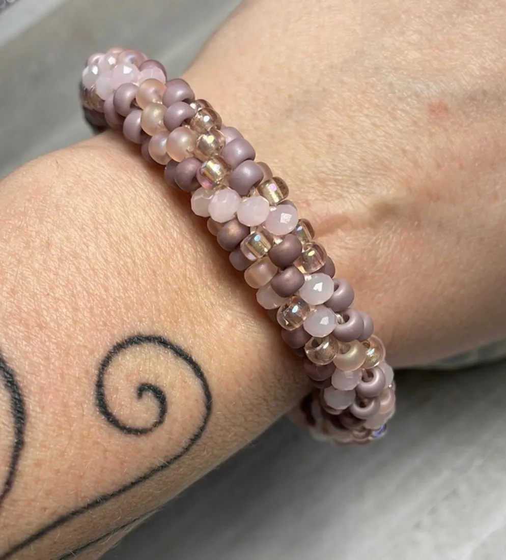 Pink jade bracelet