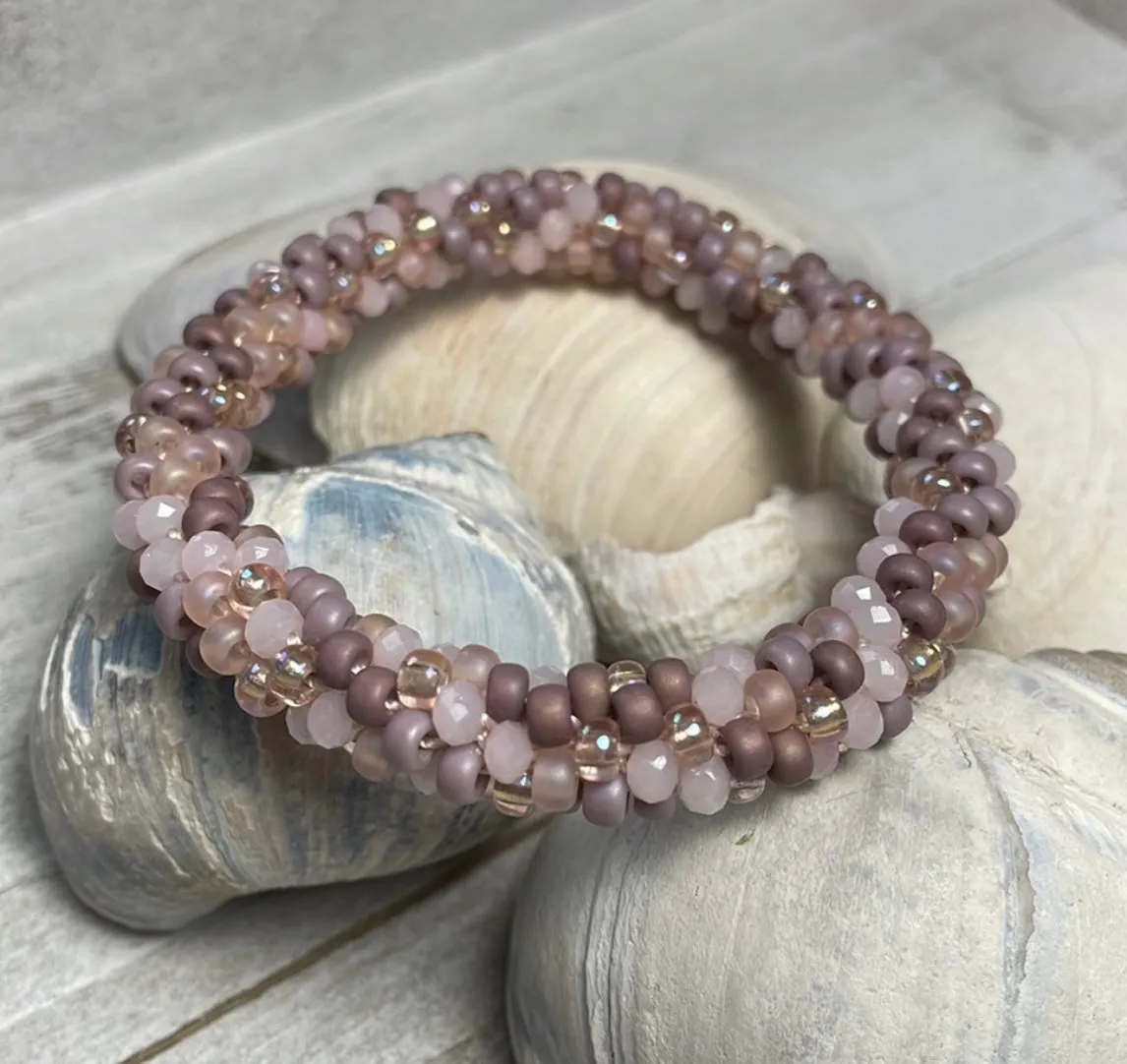 Pink jade bracelet